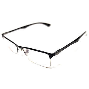 Ray Ban RB8413 2503 Black Metal Carbon Fiber Rectangle Eyeglasses 52-18 145